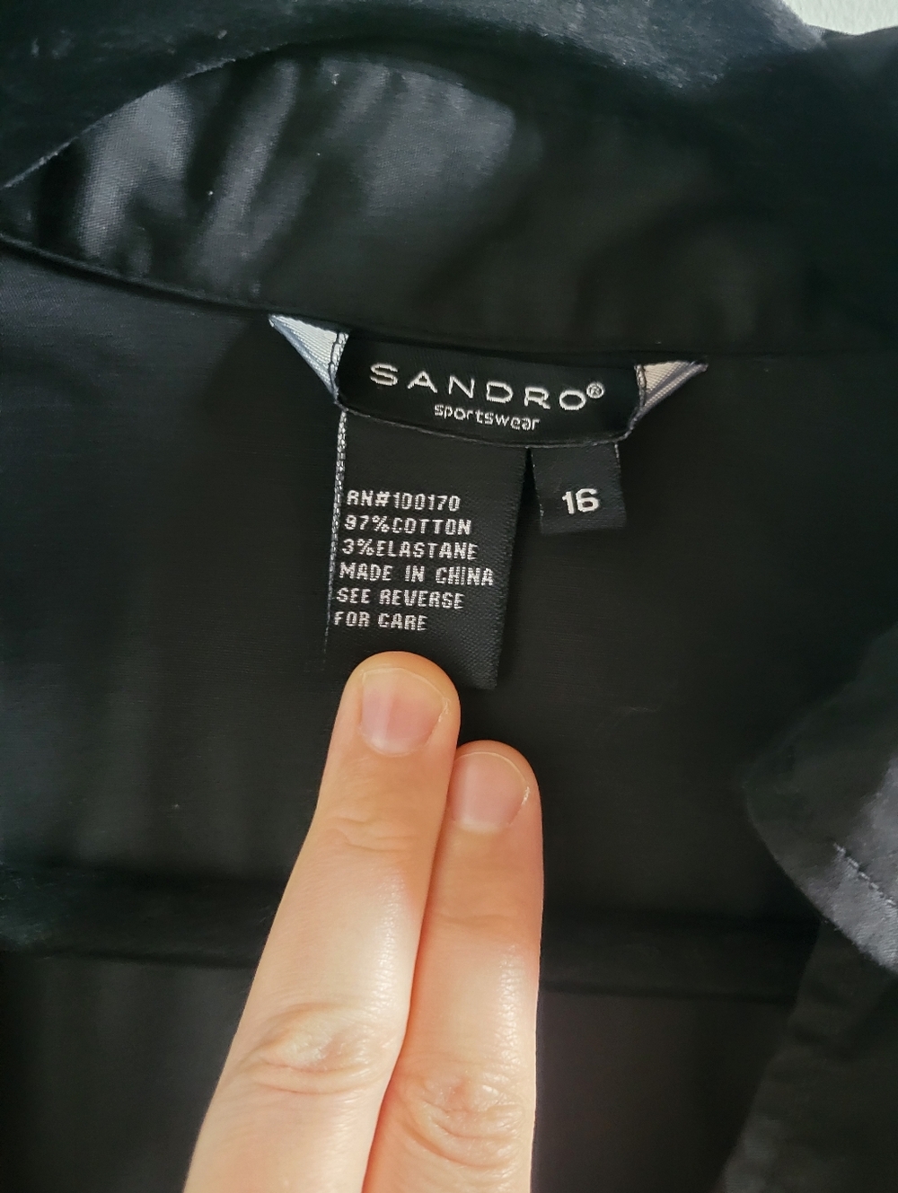 Sandro Sportswear Wrap Fit & Flair Black Dress Womens Size 16 (L/XL) - Picture 7 of 16